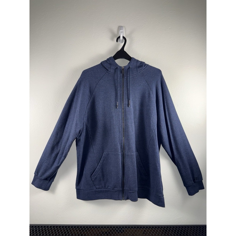 Russell Athletic Men's Premium Fleece Full Zip Hooded Sweatshirt Blue ~ Size XL